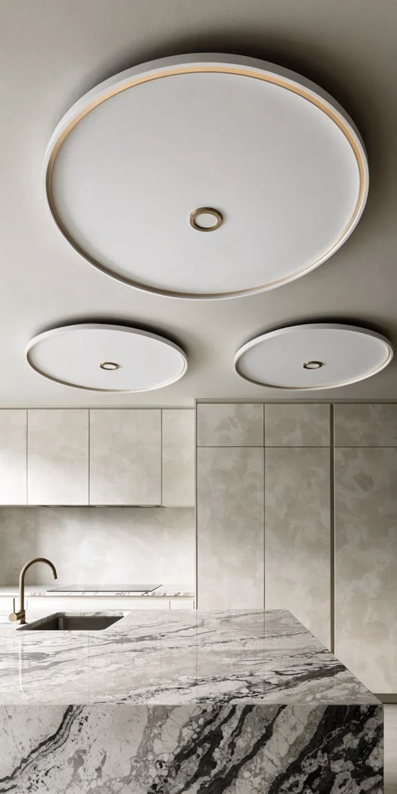 minimalist flush mount kitchen lighting