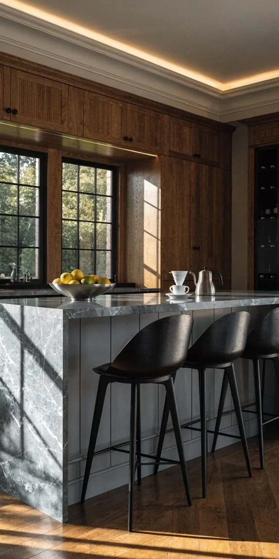 modern sleek breakfast bar ideas