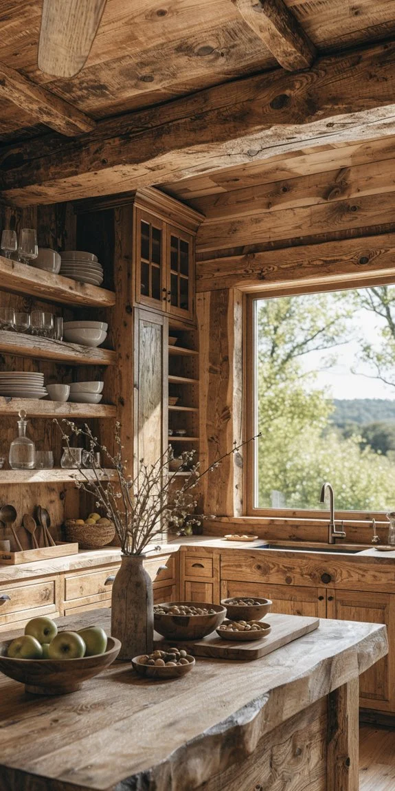 natural light highlights wood features