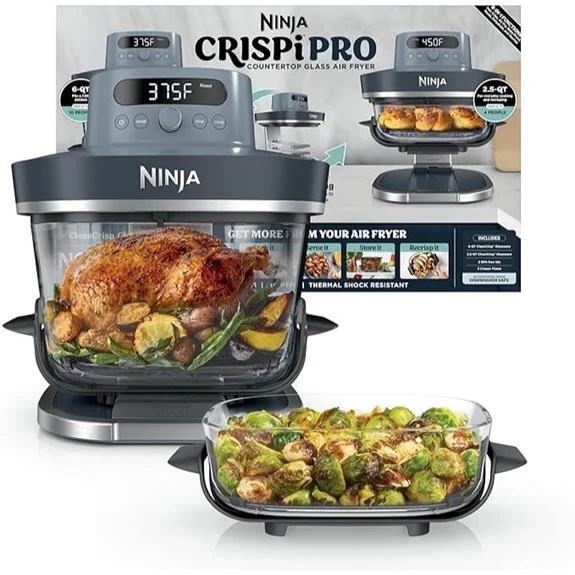 Ninja Crispi Pro 6-in-1 Glass Air Fryer AS101CY