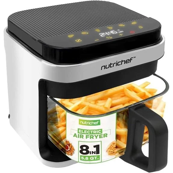 nutrichef 5 8 qt air fryer