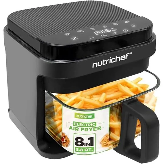 Nutrichef 5.8 Qt Air Fryer with Presets