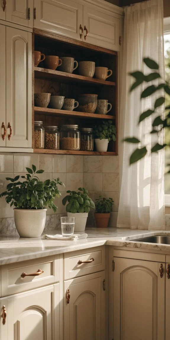 open shelving for inviting displays