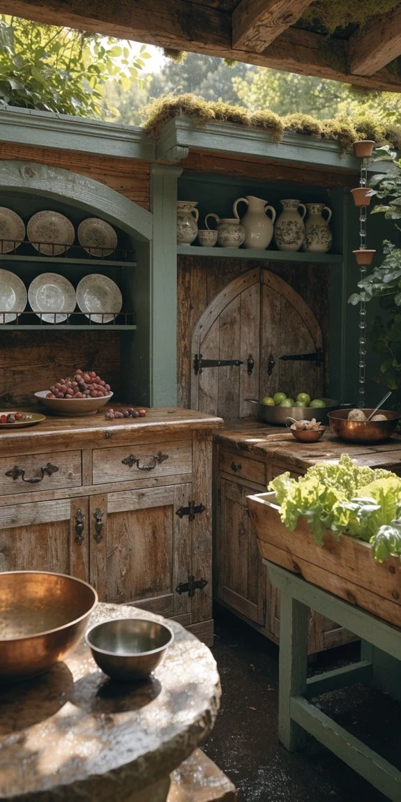 reclaimed wood sustainable garden kitchen