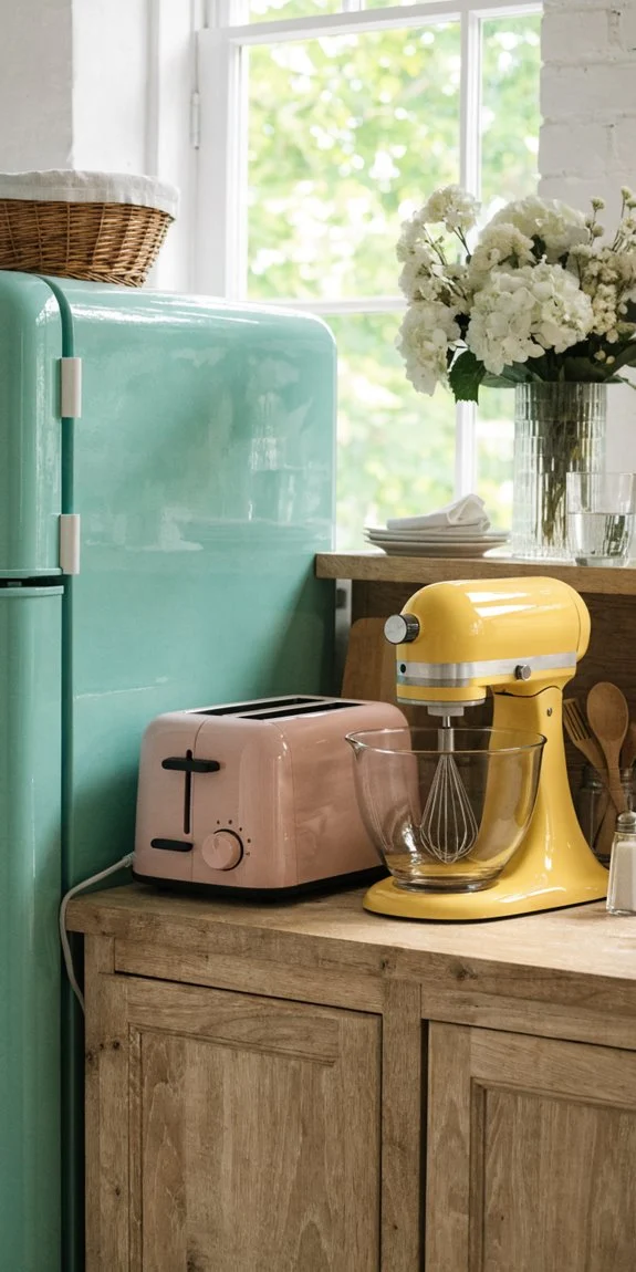retro pastel appliances elevate kitchen vibe