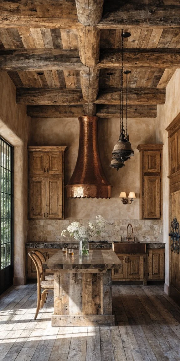rustic woods natural stones