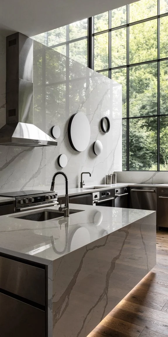 sleek modern kitchen signage synergy