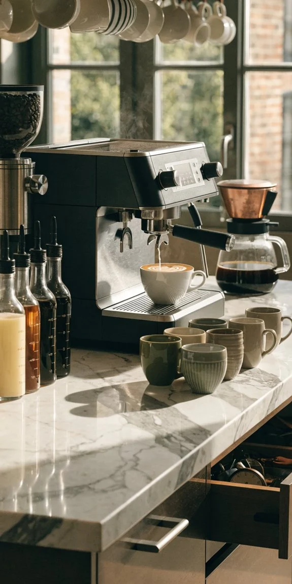 small space multifunctional coffee bar