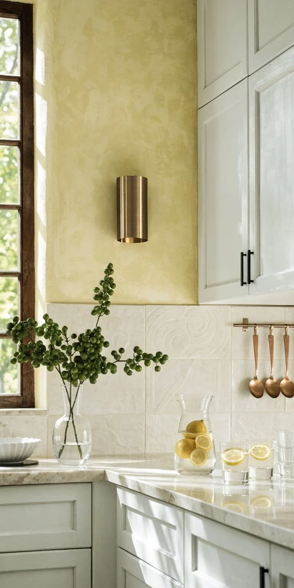 soft pastel yellow enhances coziness