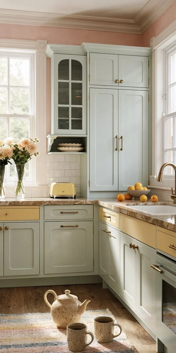 soft pastels calming kitchen ambience