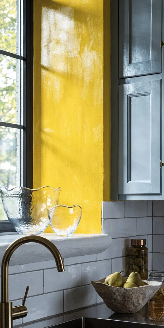 sunny yellow kitchen accents energize space