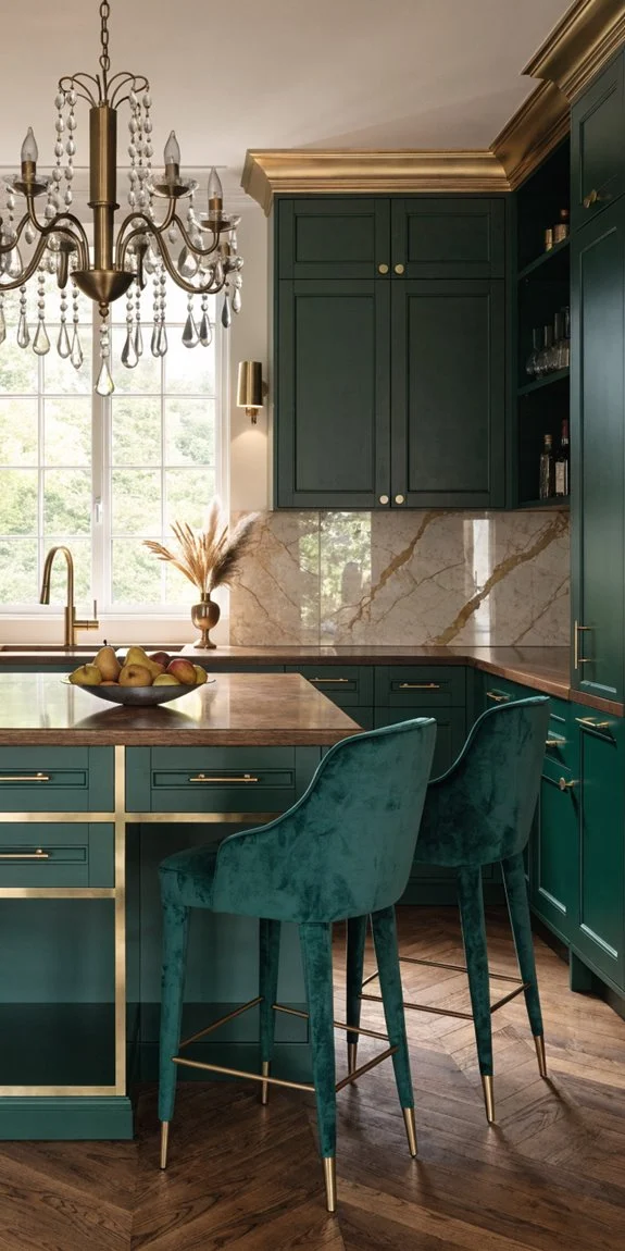 testing forest green light mood decor