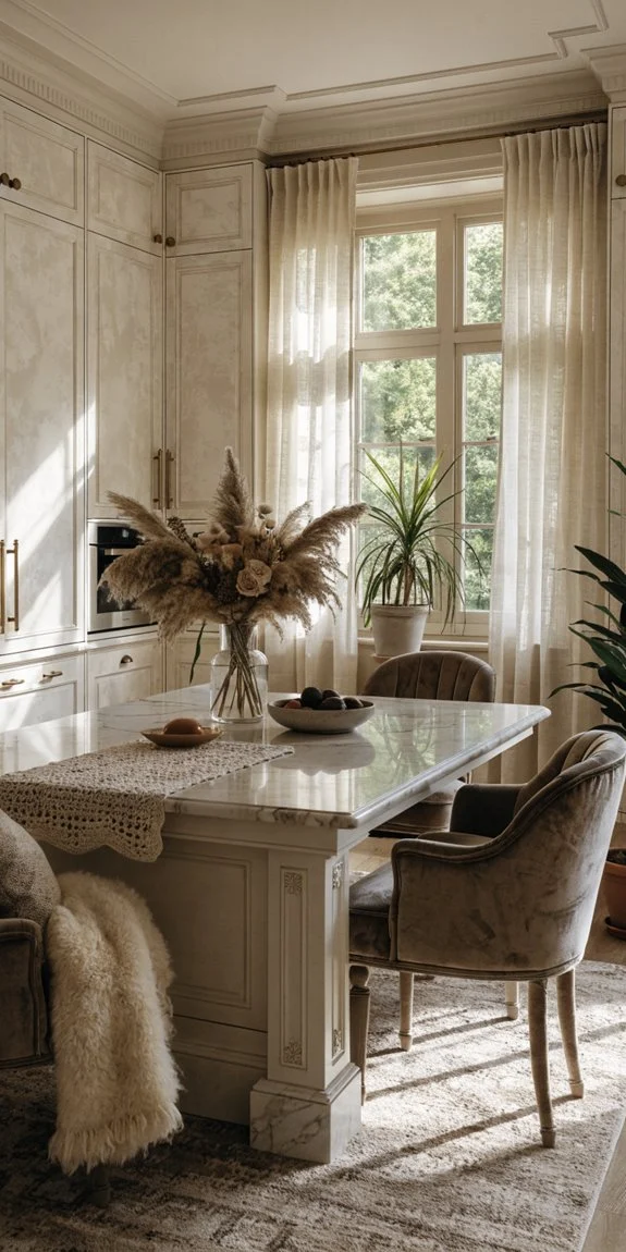 textured fabrics create inviting warmth