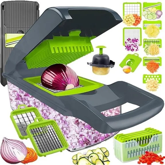 Vegetable Chopper Dicer with Container and Grater