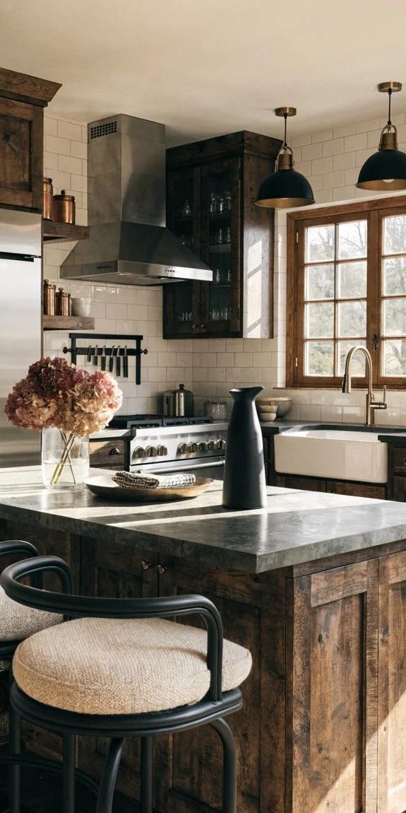 vintage modern kitchen harmony charmingly balanced