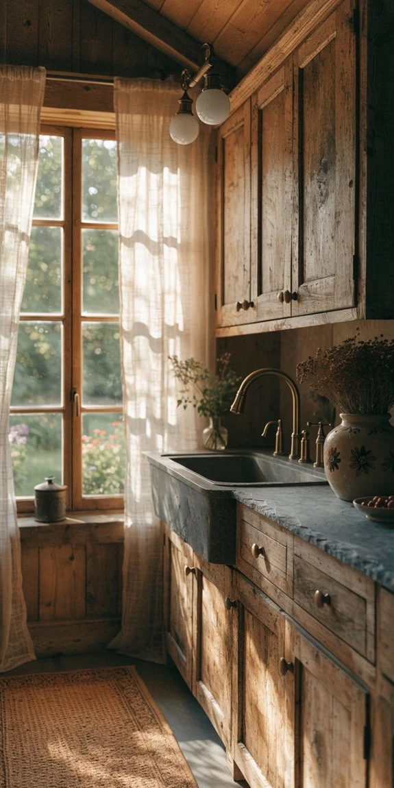 warm earthy country kitchen palette