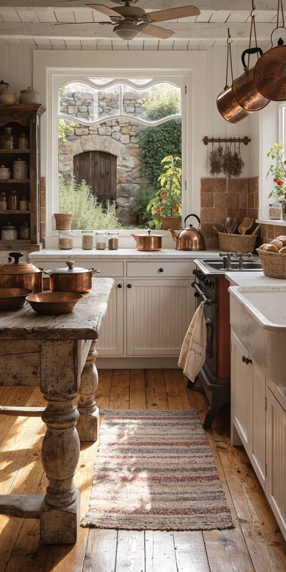 warm functional inviting country kitchen