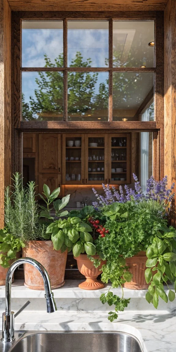 window box seasonal kitchen decor