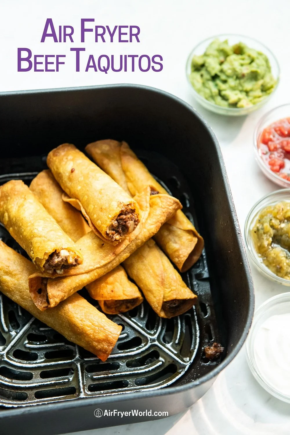 Air fryer beef taquitos